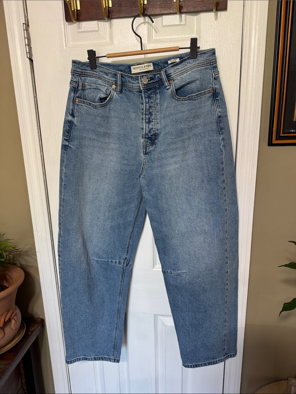 Scotch & Soda The Current L’Actuel Button FlyLight Blue Relaxed Jeans Size 10/30